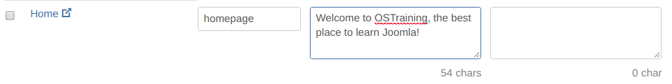 My new title will be 'Welcome to OSTraining, the best place to learn Joomla!'