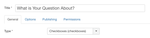 Type: Checkboxes