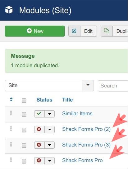 the three shack forms pro modules