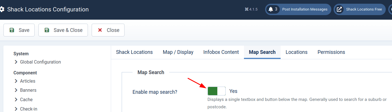 enable map search