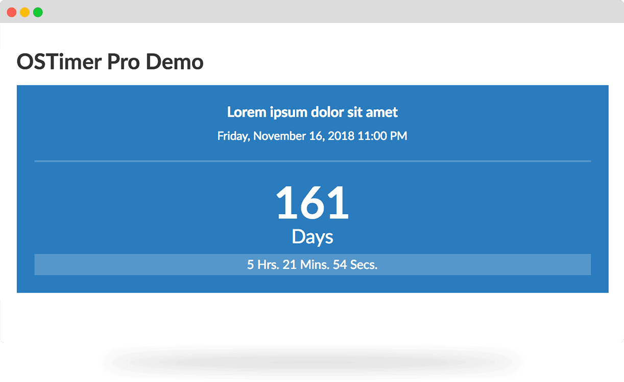 OSTimer Joomla countdown demo