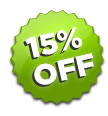 Fifteen percent off