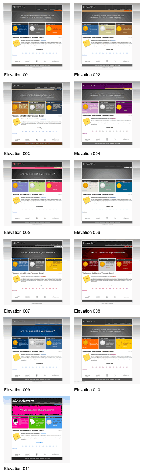 Elevation Color Packs