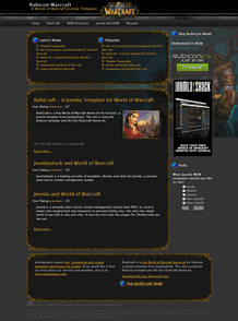 Free World of Warcraft extension pack for JS Rubicon Joomla template - Joomlashack Rubicraft