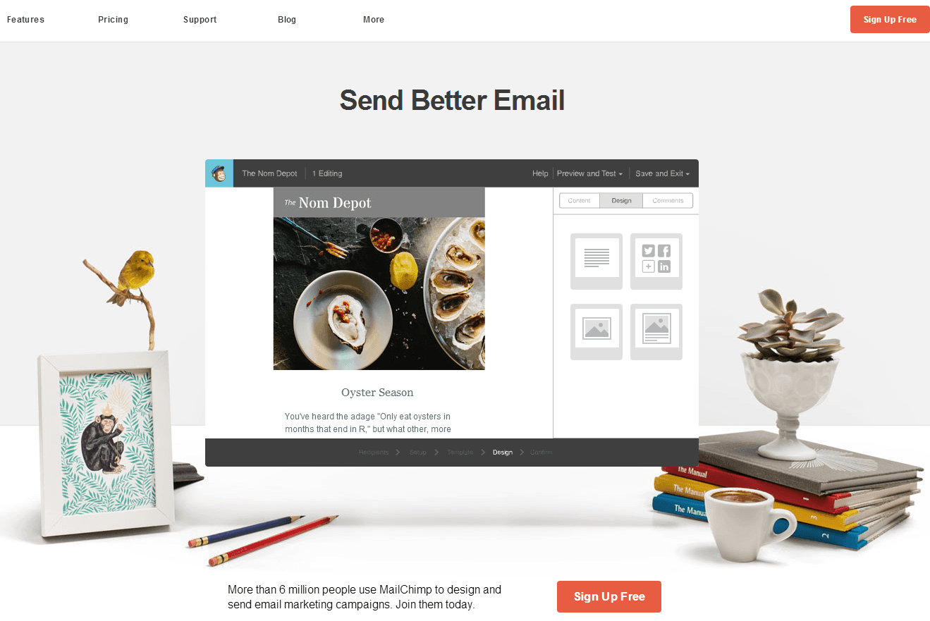 landing mailchimp