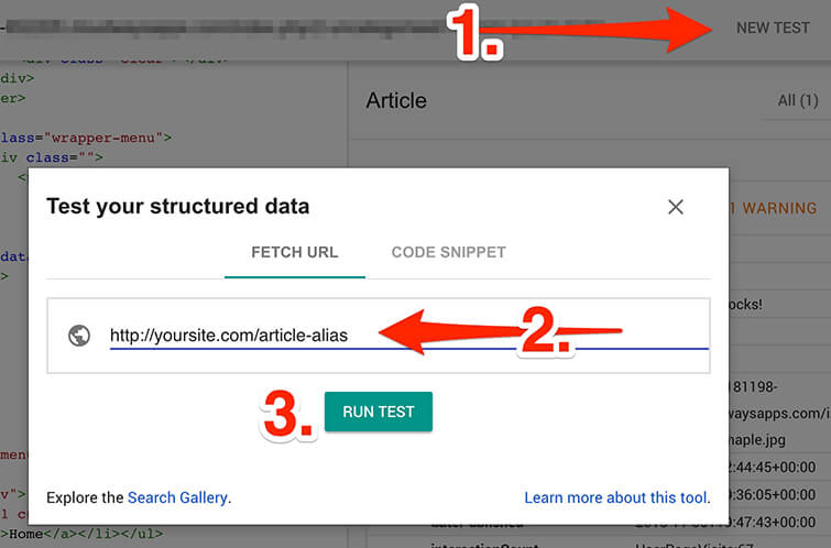 Google Structured Data Testing Tool