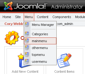 Joomla! Adminstrator Menu