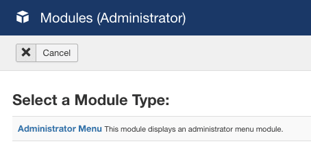 admin menu module