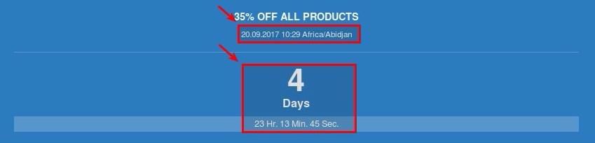 Countdown tuned to reset every 5 days