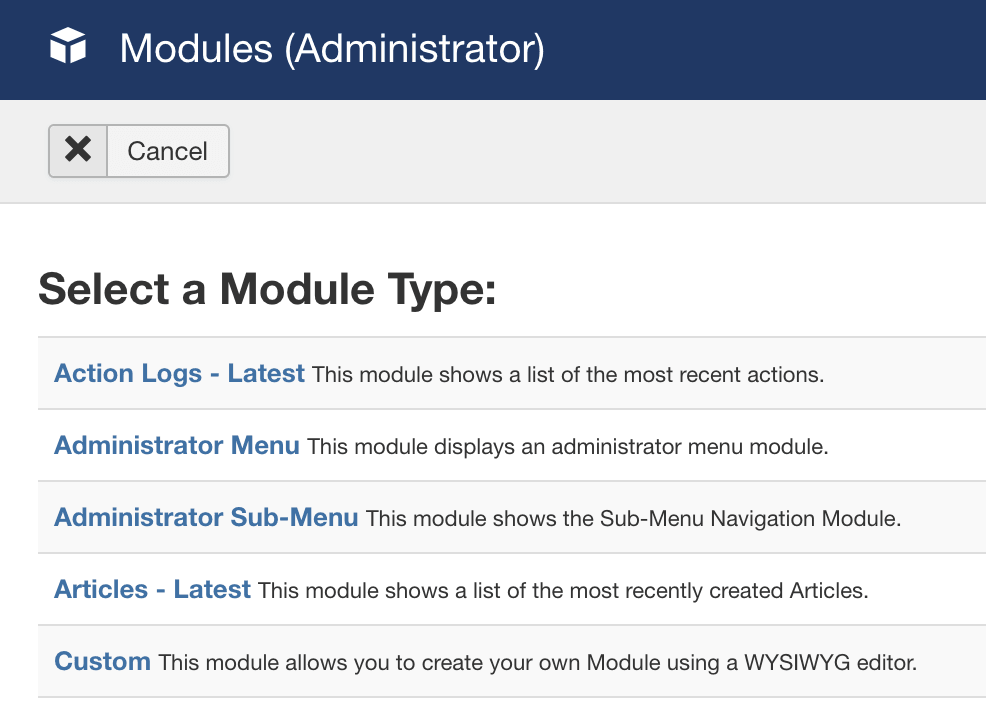 custom module