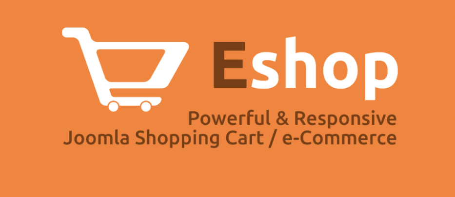 Eshop logo with a shopping cart icon