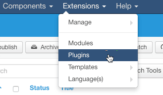 The Joomla 3 Plugin Manager