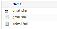 Joomla plugin files, with Gmail as an example