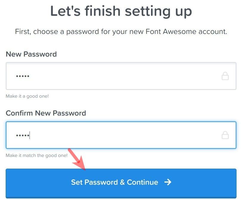 set password