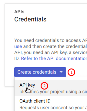 Click API key