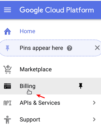 billing menu link