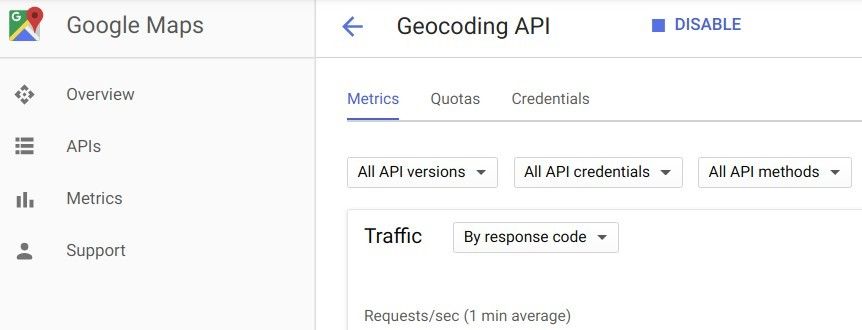 geocoding api enabled
