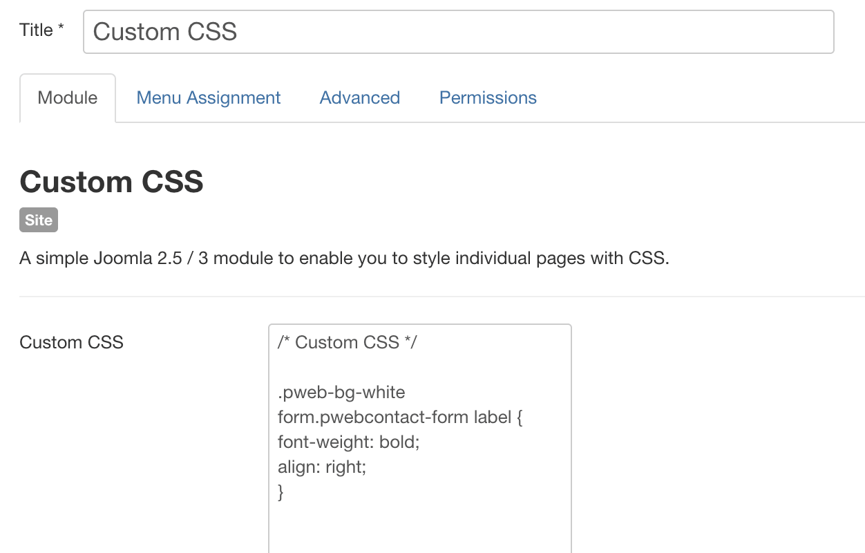 my custom css