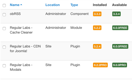 joomla updates