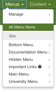 joomla menu link
