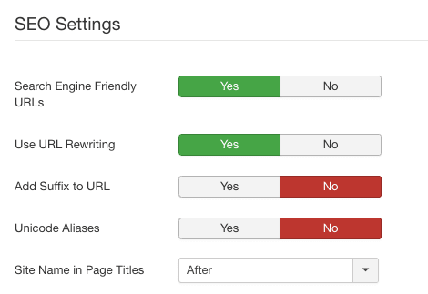 Joomla site name in page titles