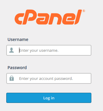 Log in to your CPanel