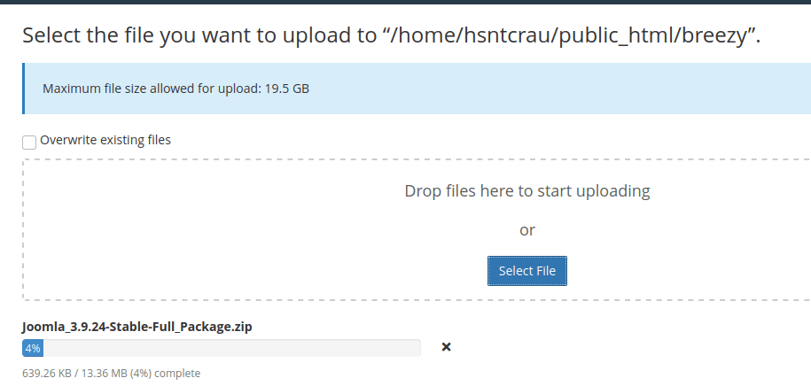 file upload started