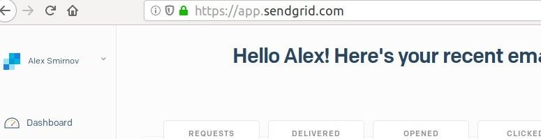 you will arrive to your sendgrid dashboard