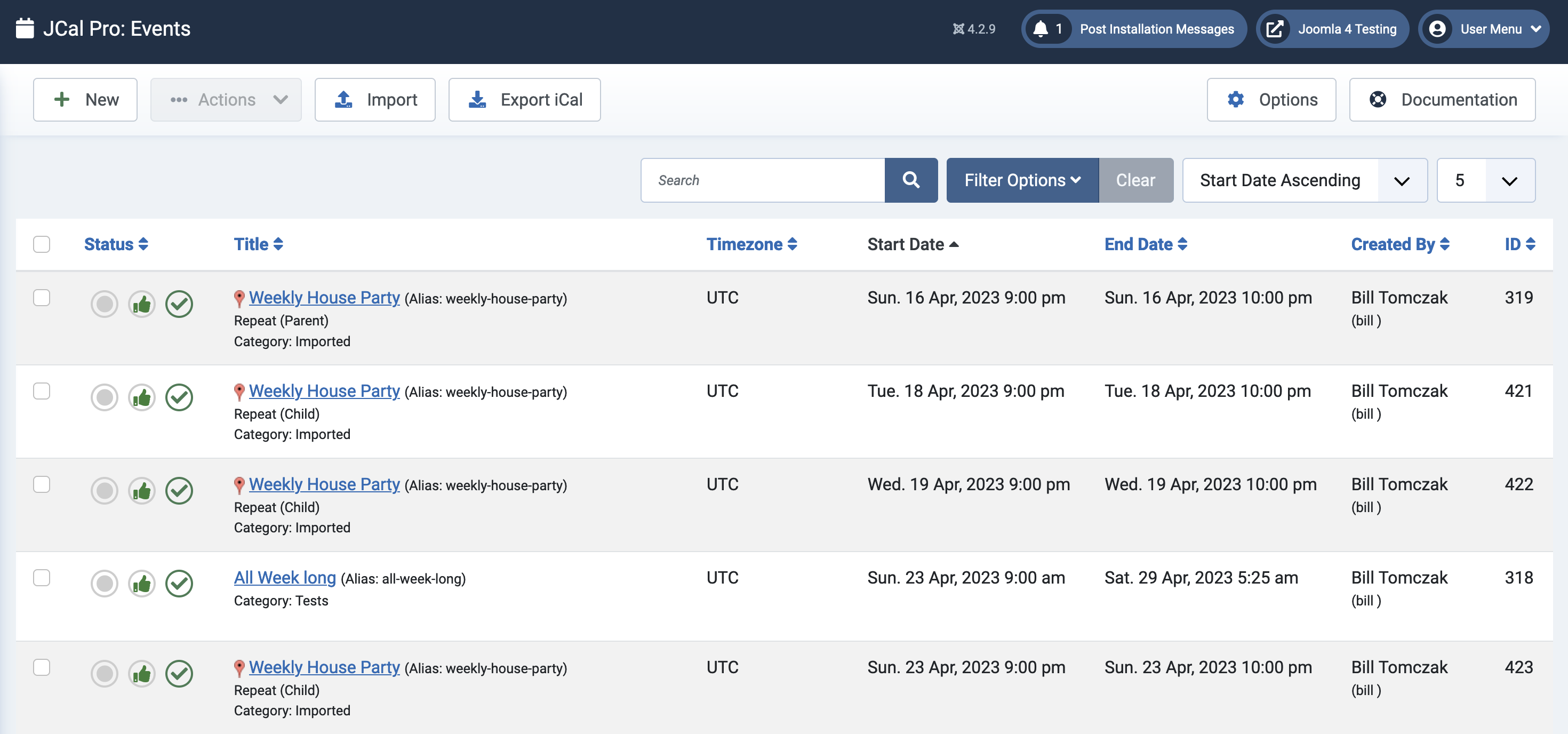 jcal joomla 4