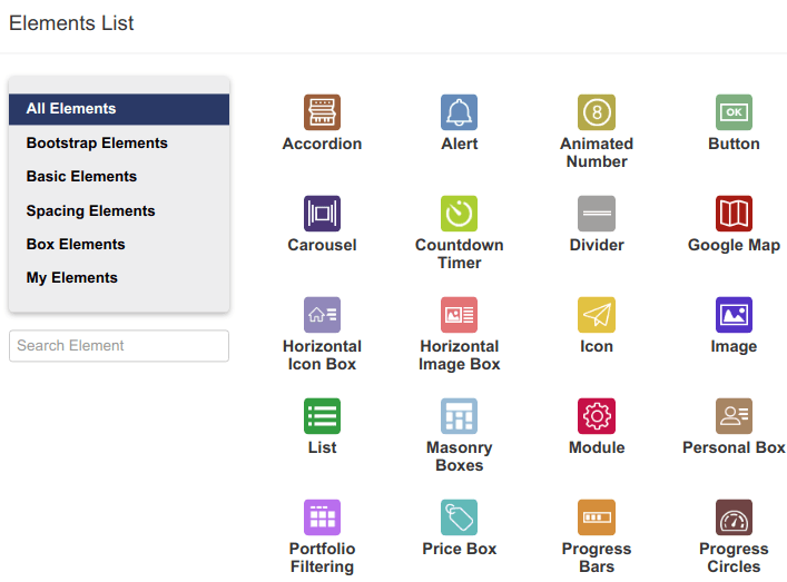 element list