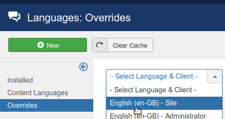 select english en-gb site