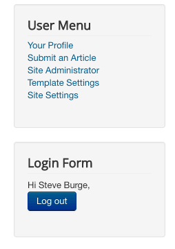 You'll also see a new 'User Menu' module