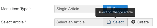 Click Select next to Select Articles