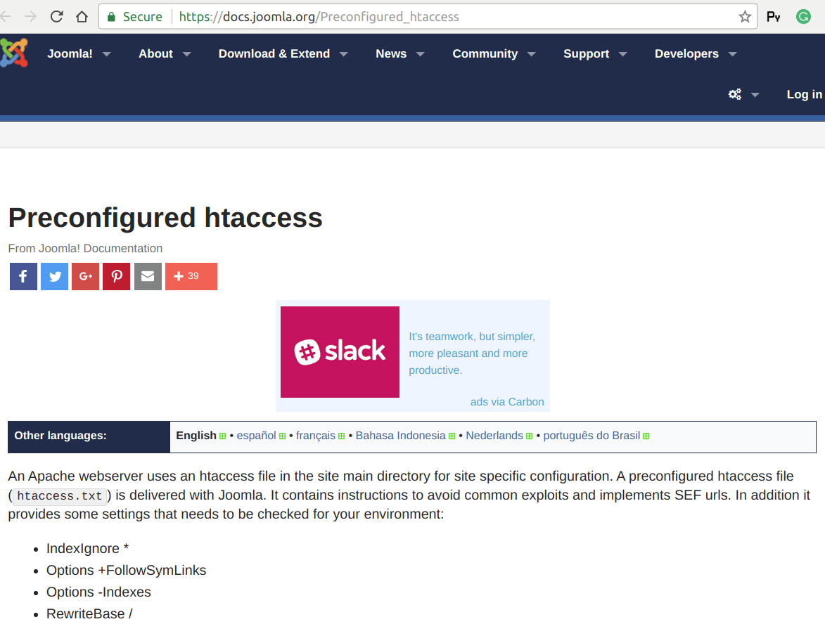 preconfigured htaccess txt file