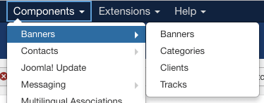 Go to Components, then Banners and then Categories