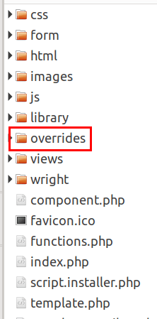 Create the overrides folder