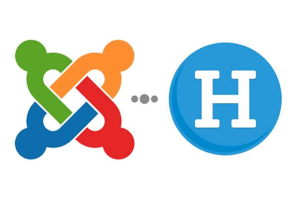 Picture of Joomla logo with the letter H next to it