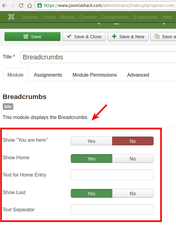 10 our breadcrumbs settings