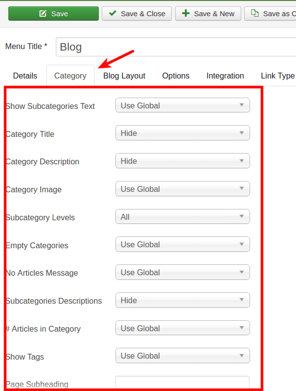 14 our blog category tab settings