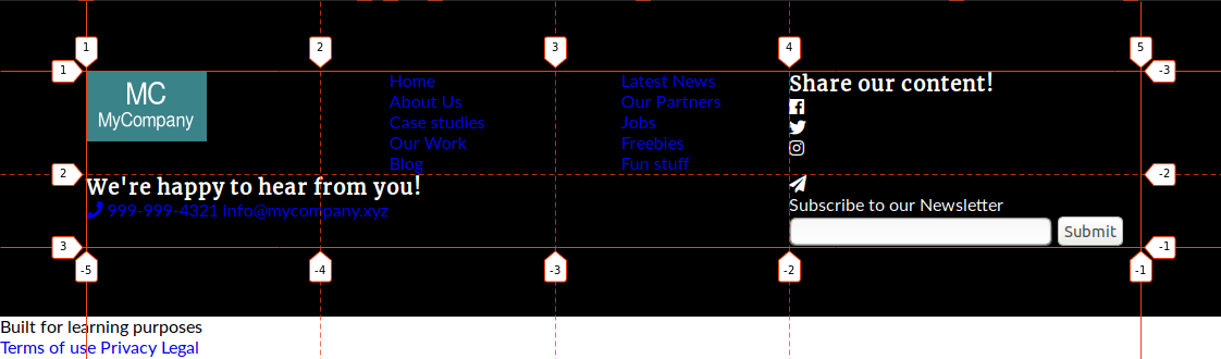 you have to assign each element to its respective area