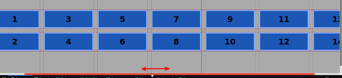 Example of a long horizontal timeline