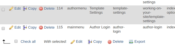 The component record not listed