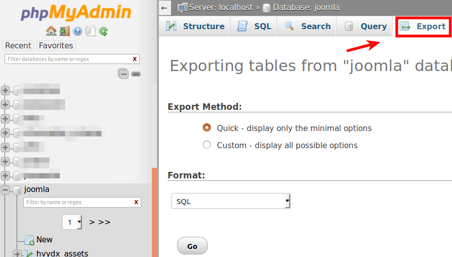 03 joomla tables export