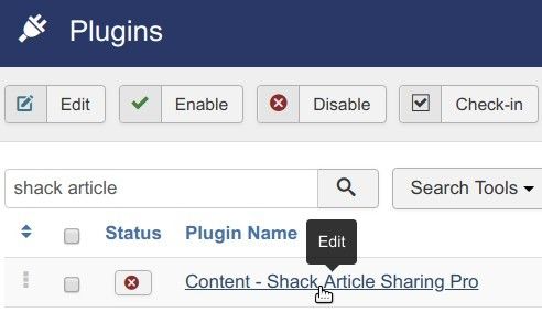 click on the plugin title