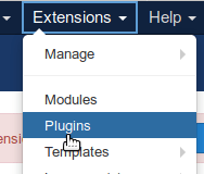 go to extensions then plugins