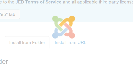 Joomla extension installation in progress screen