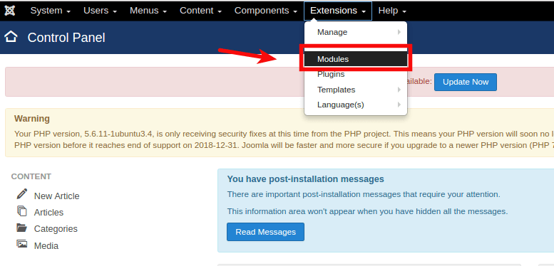 01 opening module manager