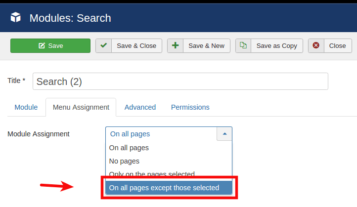 08 on all pages except those selected option