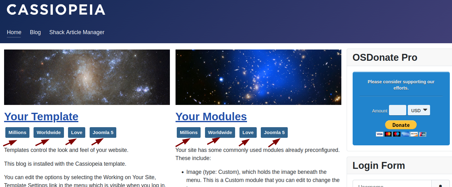 tags on featured articles page