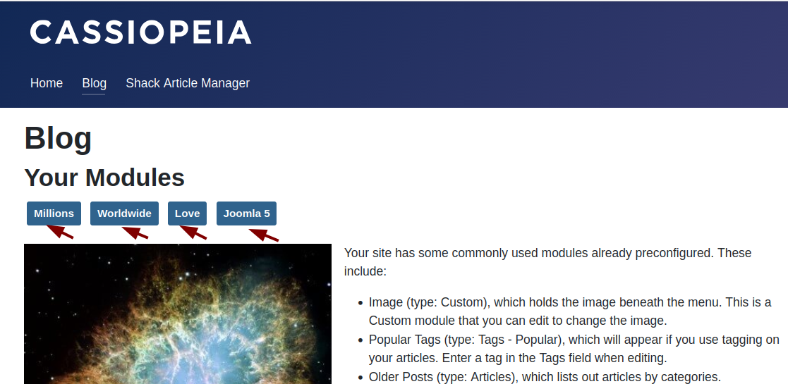 tags on single article page